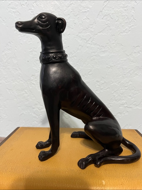 Other - Whippet dog figurine crafted from resin and features a dark bronze finish.